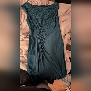 Teal cocktail dress